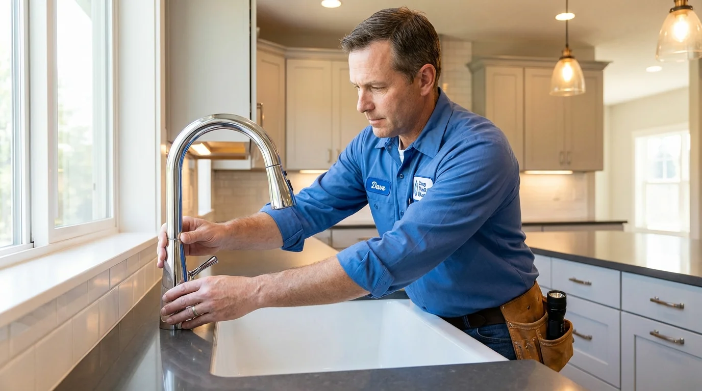 Kitchen faucet installation by Johns Plumbing LLC in Surgoinsville