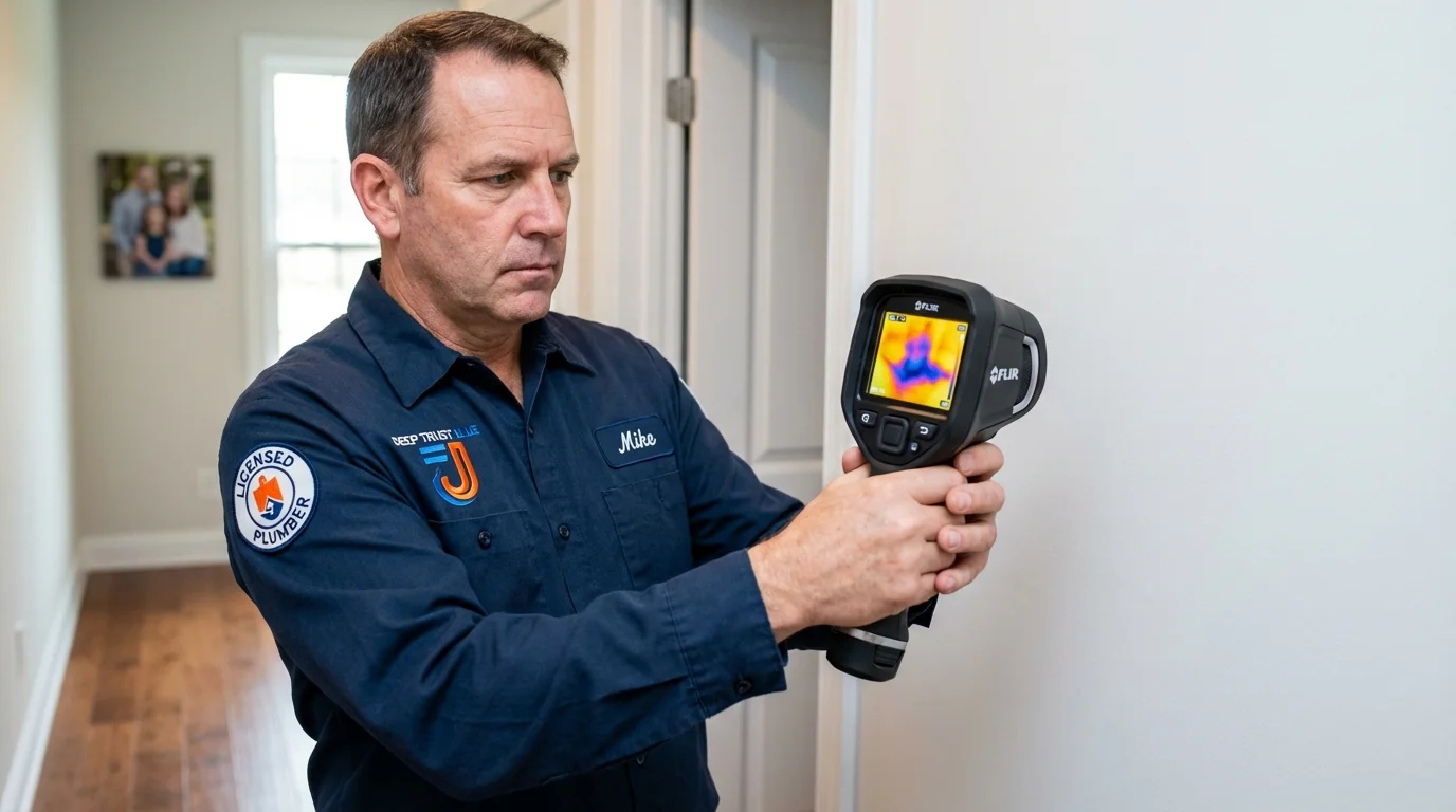 Thermal imaging leak detection by Johns Plumbing LLC in Surgoinsville